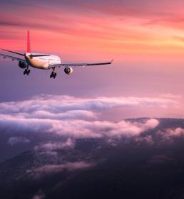 Aeroplane in the sky