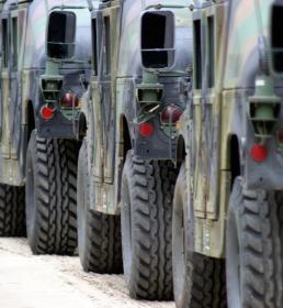 A line of armoured cars